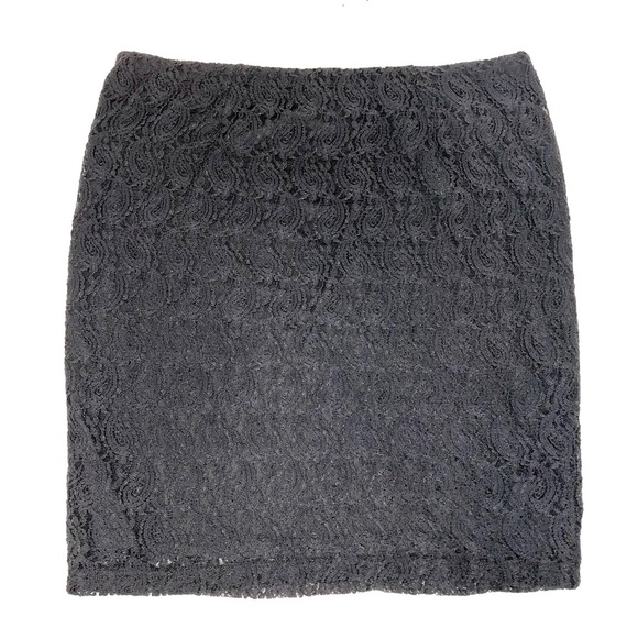 DressBarn Black Lace Skirt Petite 16 Plus size - Picture 1 of 13